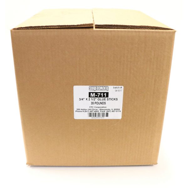 M-711-35 Hot Melt Glue - Fast Set Packaging Adhesive - High Melt Temperature Fast Set - 35 lbs -Tan